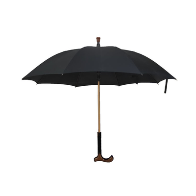 Goldrahmen-automatischer offener Spazierstock-Regenschirm wasserdicht