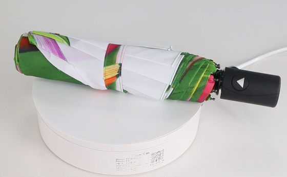 Metallschaft 3-fach Damen Regenschirm mit Digitaldruck