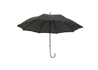 Gerade Auto-offene Stock-Regenschirm-Mode-Retro- runder Wellen-Punkt für Frau
