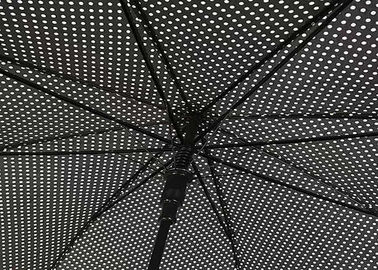 Gerade Auto-offene Stock-Regenschirm-Mode-Retro- runder Wellen-Punkt für Frau
