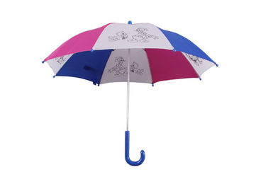 Zeichnungs-Kinderkompakte Regenschirm-Sicherheits-offene Metallrahmen Polyesyer-Materialien