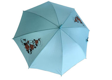 Fiberglas versieht Feld-Kinderkompaktes Regenschirm-Rohseide Materails-Siebdruck-Drucken mit Rippen