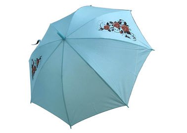 Fiberglas versieht Feld-Kinderkompaktes Regenschirm-Rohseide Materails-Siebdruck-Drucken mit Rippen