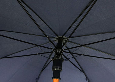 Die Marine-Blau-Regenschirm-hölzerner gebogener Griff der dauerhaften Männer für Regen-Glanz-Wetter