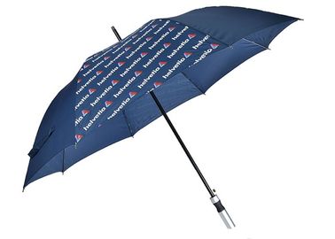 Doppeltes U versieht Metallrahmen-fördernde Geschenk-Regenschirme, Golf-Art-Regenschirm mit Rippen