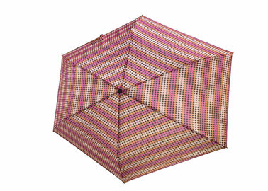 Rosa Superminipunkt-faltbares Regenschirm-tragbares Handbuch-offener Wind beständig
