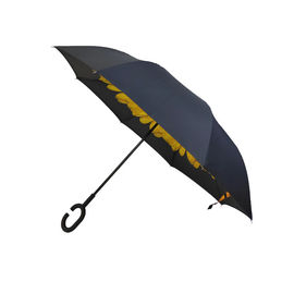 23 Zoll-Doppelschicht-Rückseite umgekehrtes Regenschirm-Handbuch offen mit c-Griff