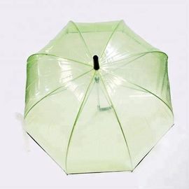 Grüner klarer kuppelförmiger Regenschirm POE, kompakter Blasen-Regenschirm mit schwarzer Ordnung