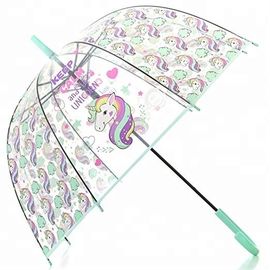 Geschenk-Hauben-Art-transparenter Einhorn-Regenschirm, klarer Plastikblasen-Regenschirm