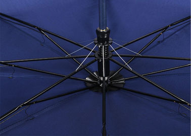 2 faltende kundenspezifische Logo-Golf-Regenschirme, Golf-Regenschirm für Regen mit Relective-Rohrleitungs-Abdeckung
