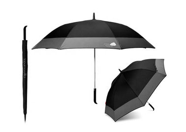 Großer kompaktes Golf-Regenschirm-Gummigriff-Handbuch-offener Regen-Extrabeweis