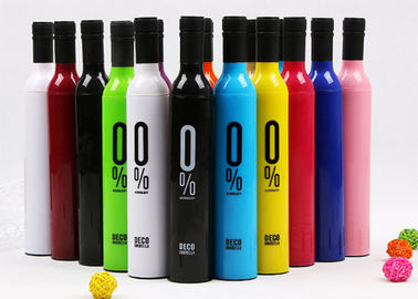 21 Zoll Wein-Flaschen-formten Regenschirm-reiches Farblogo gedruckt für Förderung
