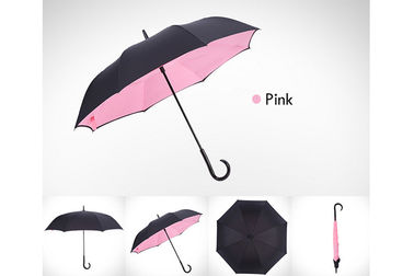 Blumen-Entwurf, der umgedrehten Regenschirm für Griff des Auto-Rückseiten-Plastikj faltet