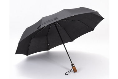 Leichter automatischer windundurchlässiger faltender Regenschirm-Holzgriff verstärkter Rahmen