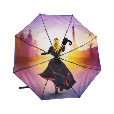 Windundurchlässiges 21&quot; ×8K-Doppelschicht-faltbarer Regenschirm