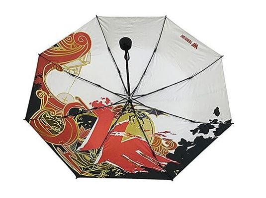 Blockierende windundurchlässige UVdamen, die Regenschirm falten