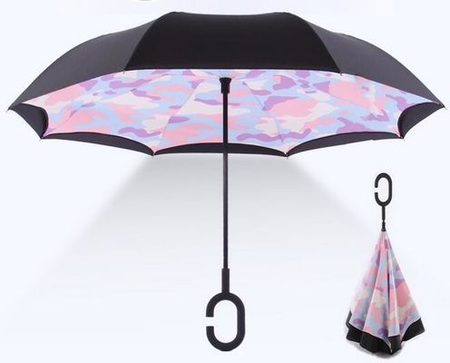 8mm Metallwellen-Polyester-Rückseite umgekehrter Regenschirm