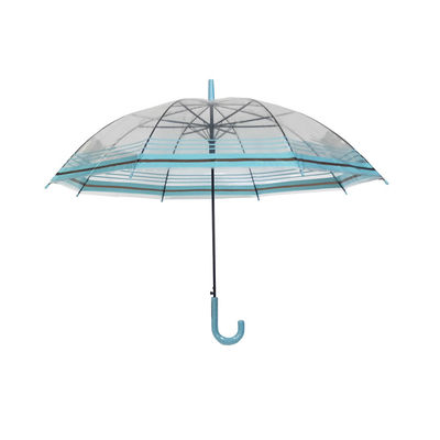 Offener J-Selbstgriff 23&quot; transparenter Regen-Regenschirm POE
