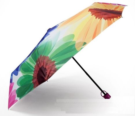 Gummigriff-Rohseide 21 Zoll faltbare Reise-Regenschirm-mit Tasche