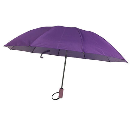 Doppeltes Fiberglas versieht Rohseide umgekehrten Reise-Regenschirm mit Rippen