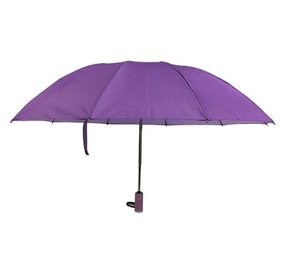 Doppeltes Fiberglas versieht Rohseide umgekehrten Reise-Regenschirm mit Rippen