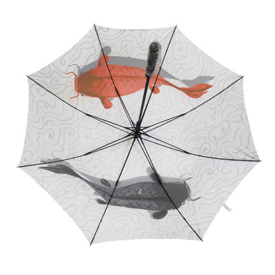 27 Zoll Metallwellen-Rohseide-windundurchlässige große Regenschirm-
