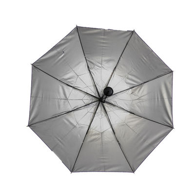 Faltbarer Regenschirm silberne überzogene Handbuch-offene 2 des Durchmesser-98cm