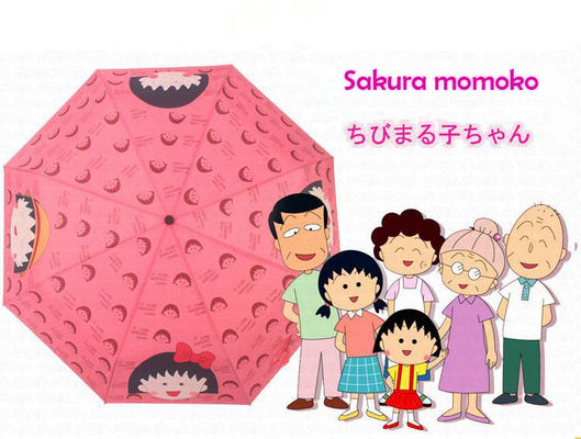 Heißer Verkaufs-Sakura Momoko Cute Children Umbrella Flodable-Regenschirm für Kinder
