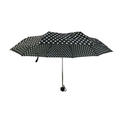 Tragbare Polyester-Gewebe-Damen, die Regenschirme falten