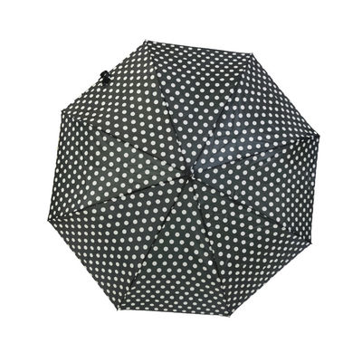 Tragbare Polyester-Gewebe-Damen, die Regenschirme falten
