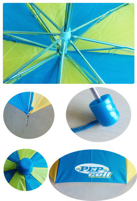 Wasserdichter windundurchlässiger faltender Regenschirm mit 8mm Metallwelle