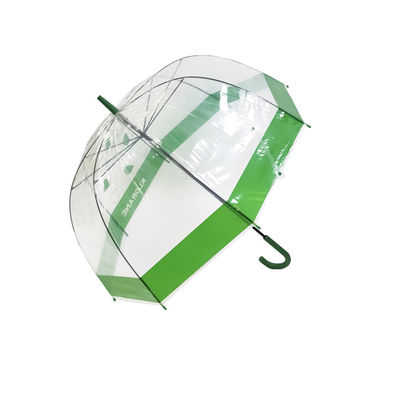 BSCI 23 bewegen transparenten transparenten Regen-Regenschirm POE Schritt für Schritt fort