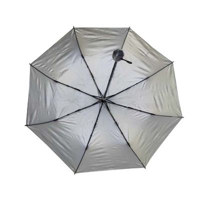Digital, die Handbuch-offenes Silber drucken, beschichteten faltenden Regenschirm 3