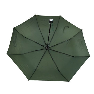 BV windundurchlässige 8 faltende Regenschirme des Platten-Polyester-190T
