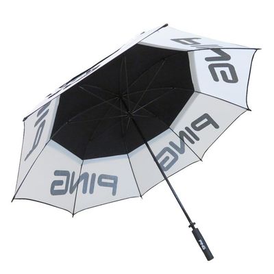 Zwei Schicht-Polyester-windundurchlässige Golf-Regenschirme 27 Zoll