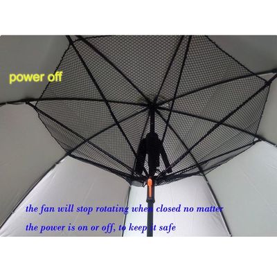 Gerader Rohseide-Gewebe USB-Sommer-Explosions-Regenschirm-Fan