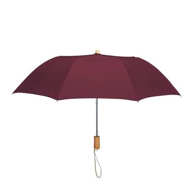 Holzgriff-Rohseide-Gewebe-Selbstfalten-Regenschirm