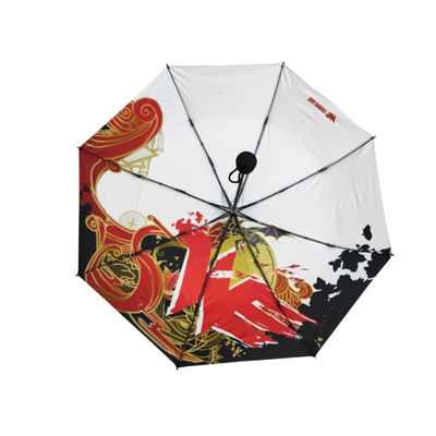 Schwarzer Falten-Regenschirm der Beschichtungs-95cm der Besichtigungs-3