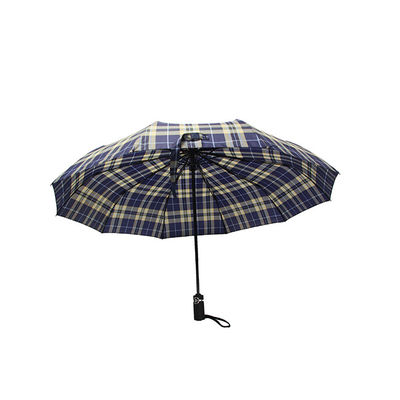 Überprüfen Sie faltenden Regenschirm-offenen Selbstabschluß des Muster-drei auf Männern