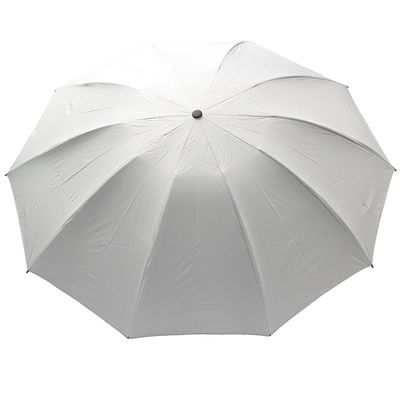 Schwarze UVfaltender Regenschirm-offener Selbstabschluß der beschichtungs-drei für Frauen