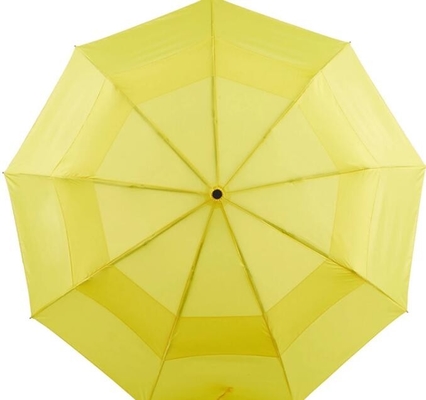 Faltbares Fiberglas versieht Rohseide-Vertrags-windundurchlässigen Regenschirm mit Rippen