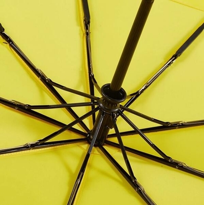 Faltbares Fiberglas versieht Rohseide-Vertrags-windundurchlässigen Regenschirm mit Rippen