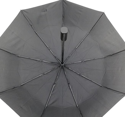 3 Rippen-windundurchlässiger Fiberglas-Rahmen-Regenschirm der Falten-10 für Männer
