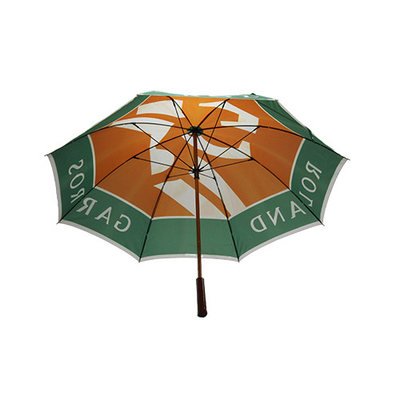 Kundenspezifische Logo Pongee Fabric Straight Handle-Regenschirm TUV-Zustimmung