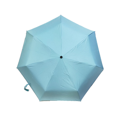 Offener naher Sun-Selbstblock 3 falten Regenschirm mit schwarzer Beschichtung