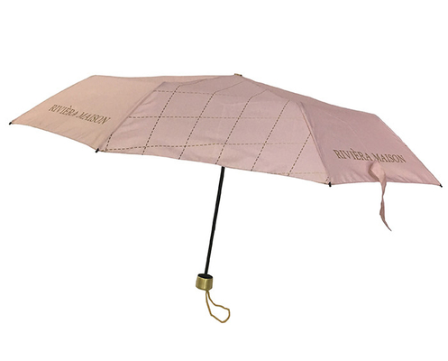 Windundurchlässiges 3 Falten-Rohseide-Handbuch-offener Regenschirm mit kundenspezifischem Drucken