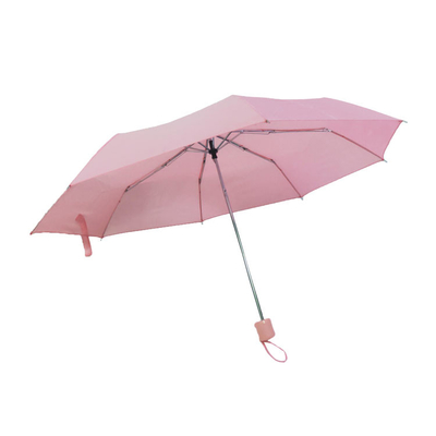 Faltender Gewebe-Regenschirm der Rohseide-manuelle offene tragbare 3