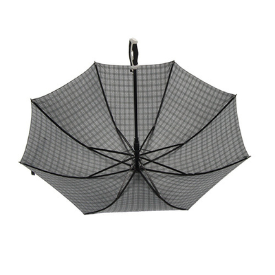 Rohseide-Gewebe-gerader windundurchlässiger wasserdichter Regenschirm