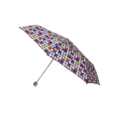 Farbenreiche Druckrohseide 190T Mini Ladys Folding Umbrella TUV genehmigte
