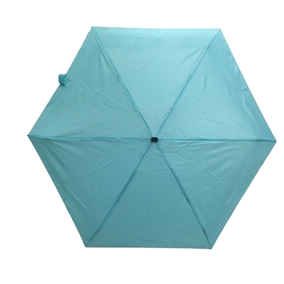Manuelle offene Rohseide mit 5 Falten kleiner Taschen-Regenschirm mit Fiberglasrippen